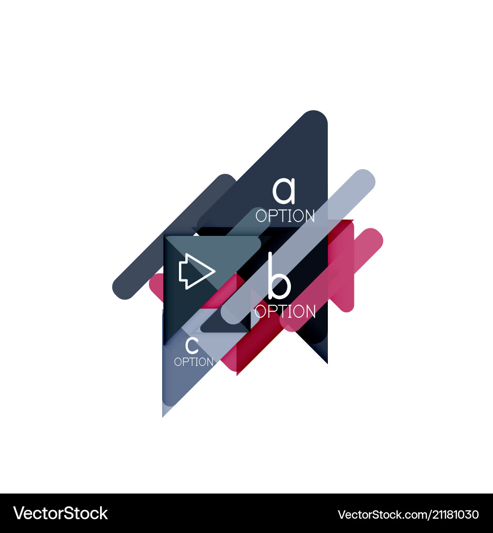 Triangle data visualization design option Triangle data visualization design option vector image