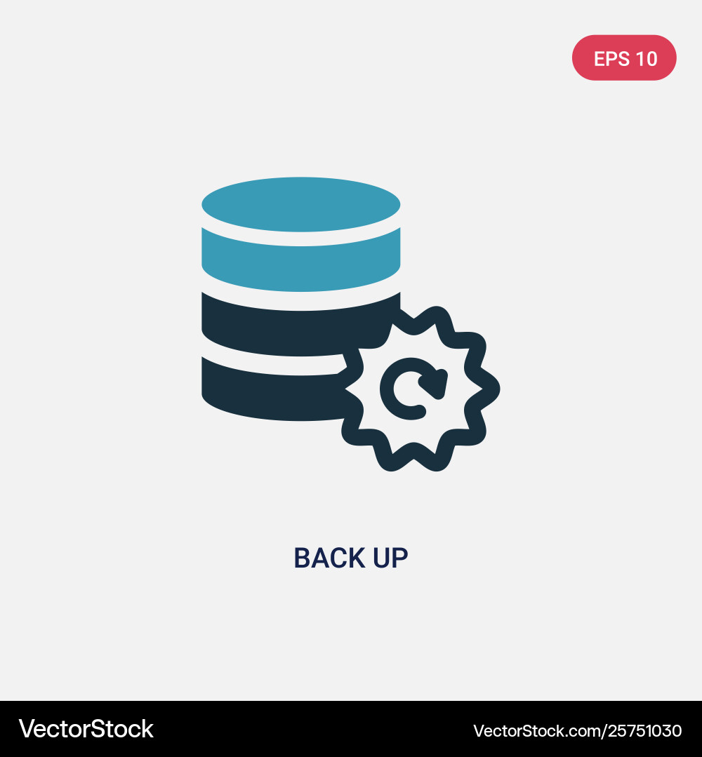 Two color back up icon from user interface Two color back up icon from user interface vector image