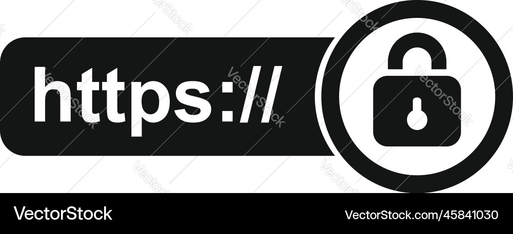 Web ssl certificate icon simple secure Web ssl certificate icon simple secure vector image