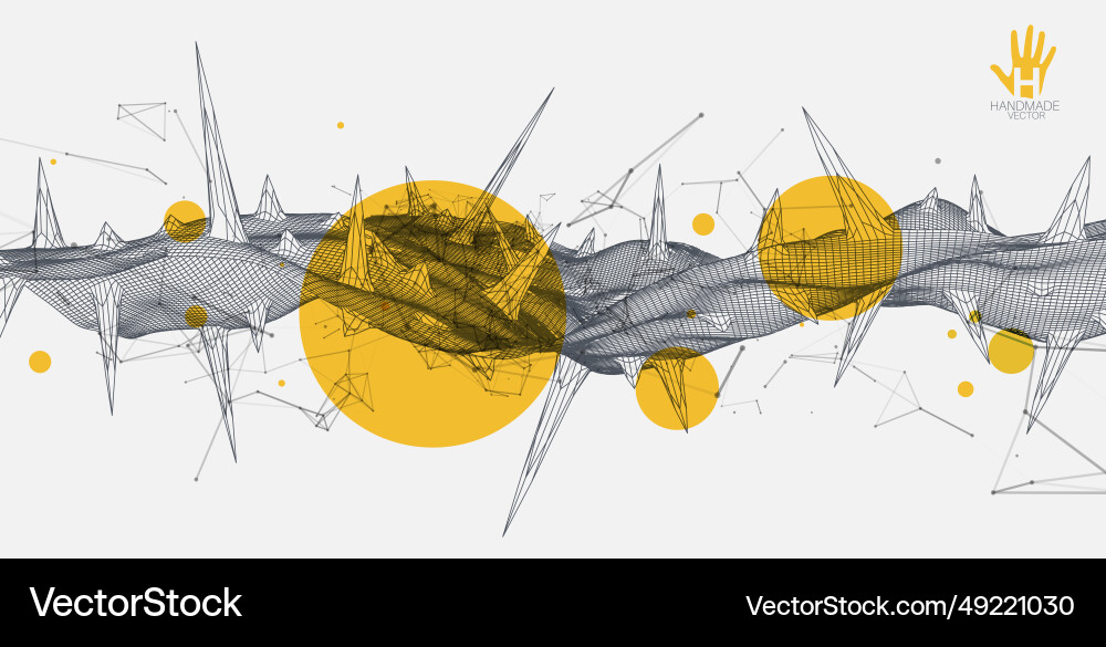 Wireframe Wissenschaft Hintergrund mit Plexus-Effekt Wireframe Wissenschaft Hintergrund mit Plexus-Effekt Vektorbild
