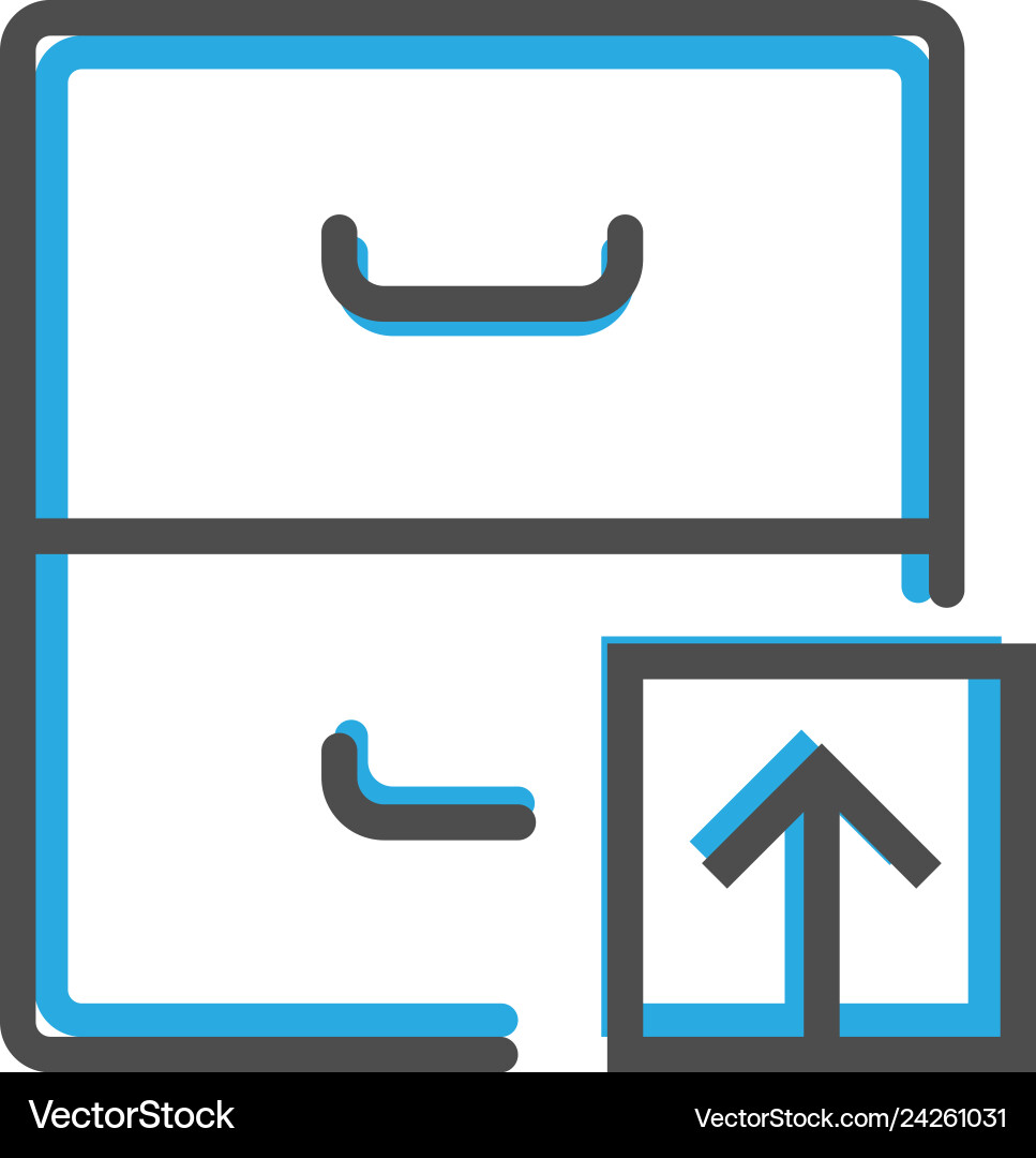 Archive icon design interaction line Archive icon design interaction line vector image