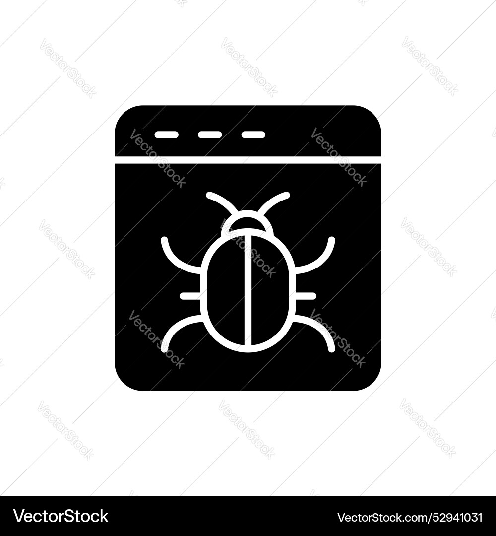 Bug icon set malware computer virus symbol Vector Image