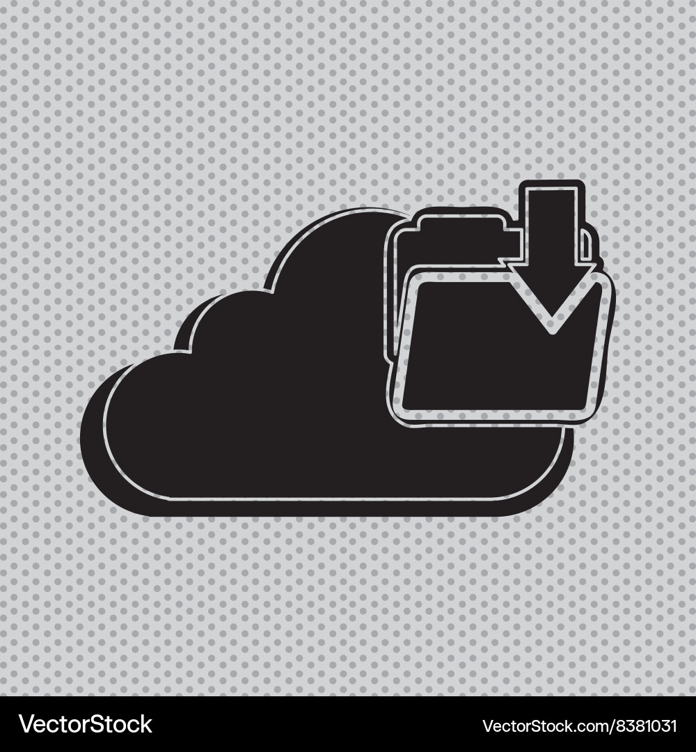 Cloud computing design vector image