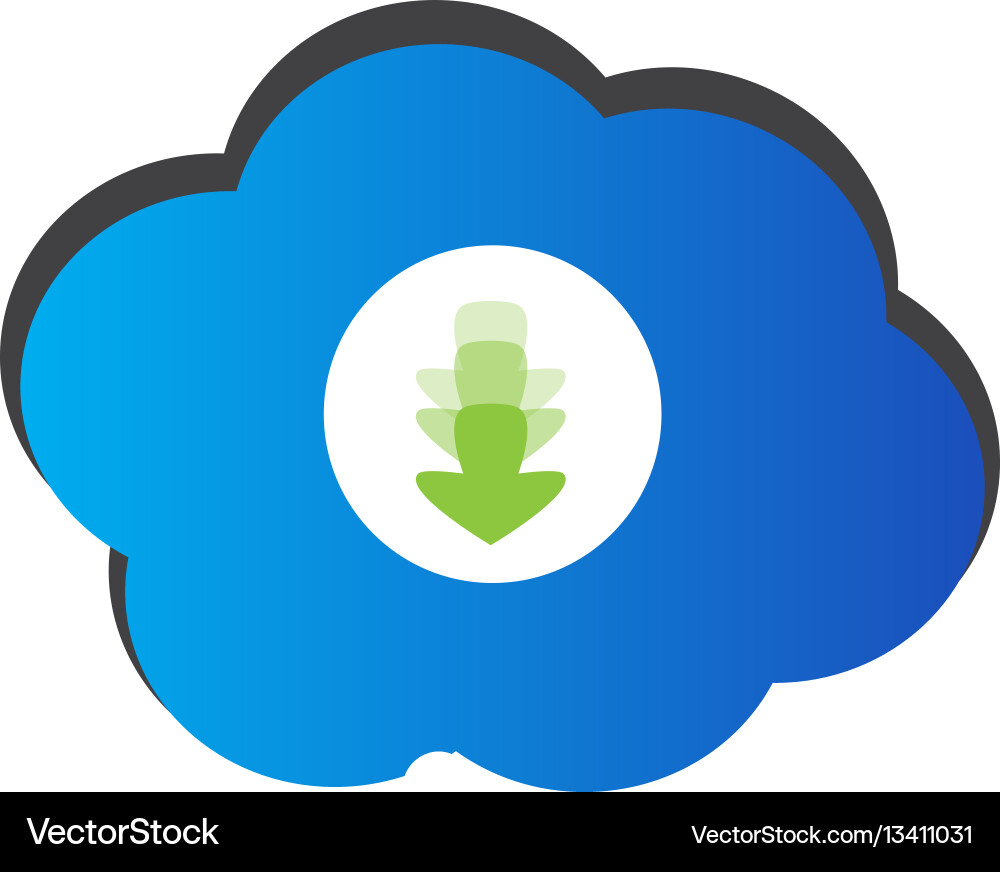 Cloud computing vector image
