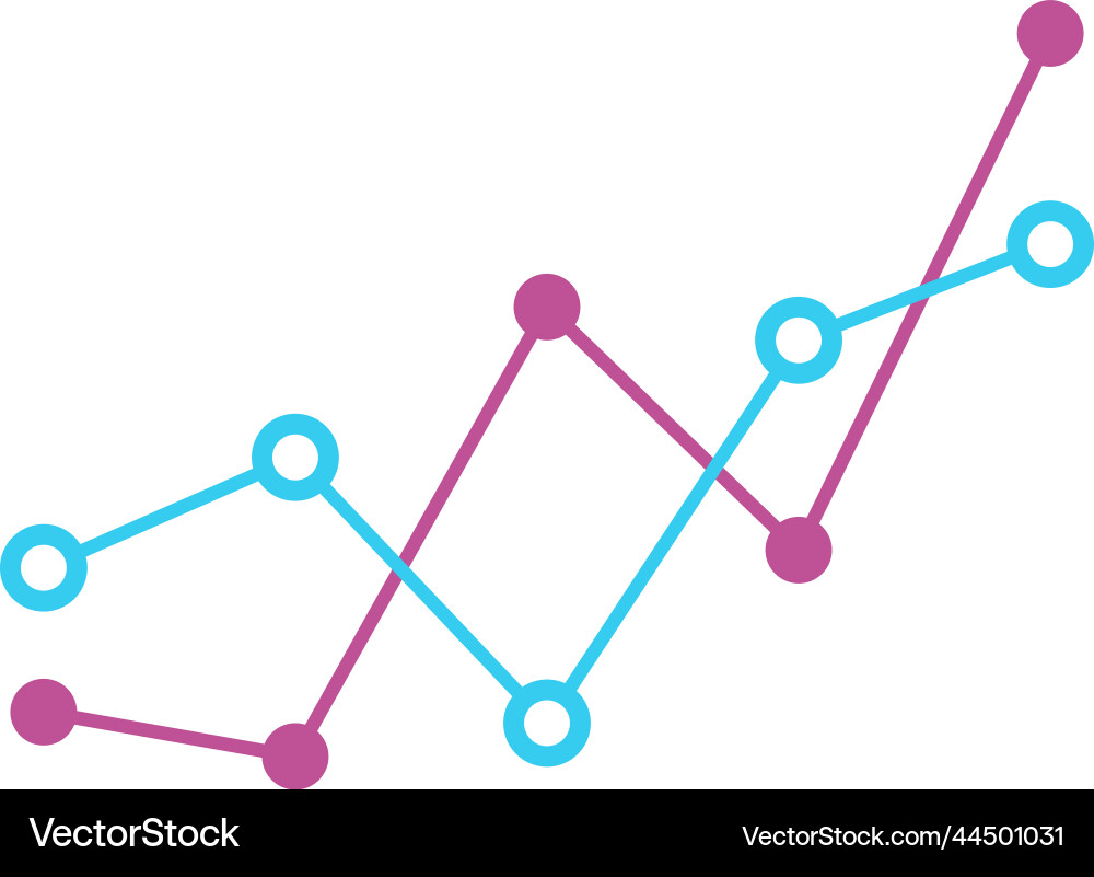 Datenvergleich Diagrammpunkt Liniendiagramm Element Datenvergleich Diagrammpunkt Liniendiagramm Element vektorbild