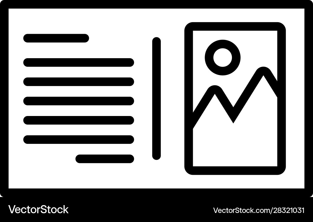 Document file paper with picture vector image