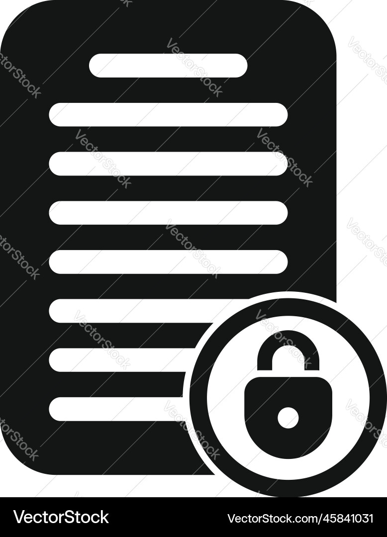 Document ssl certificate icon simple web Document ssl certificate icon simple web vector image