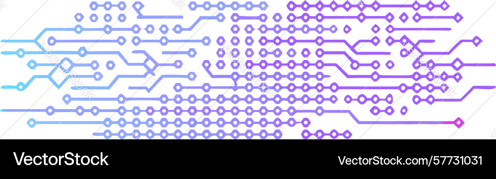 Futuristic digital grid circuit abstract design vector image