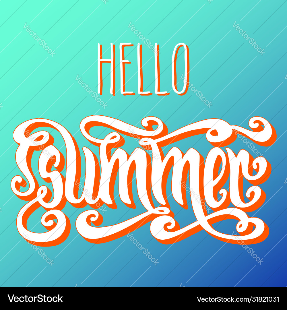 Hello summer Royalty Free Vector Image - VectorStock