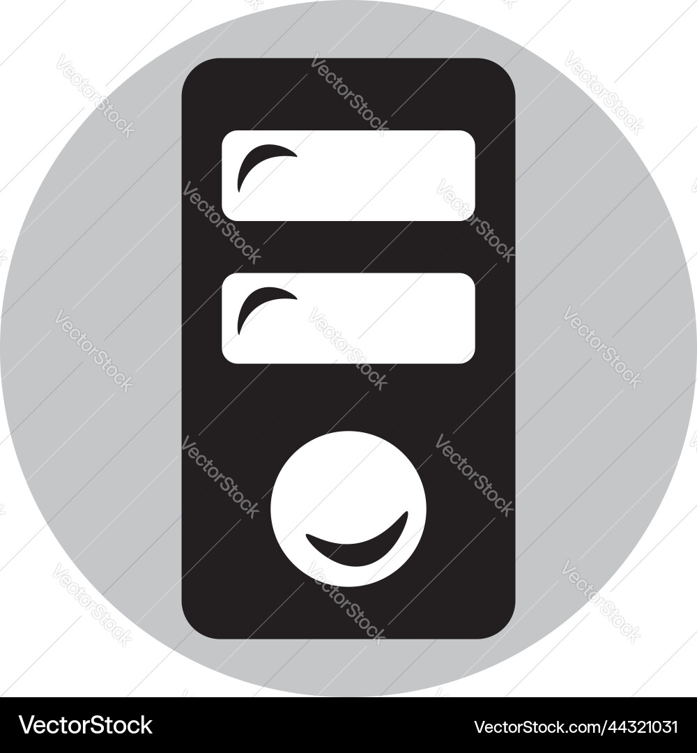 Old computer on a white background vector image