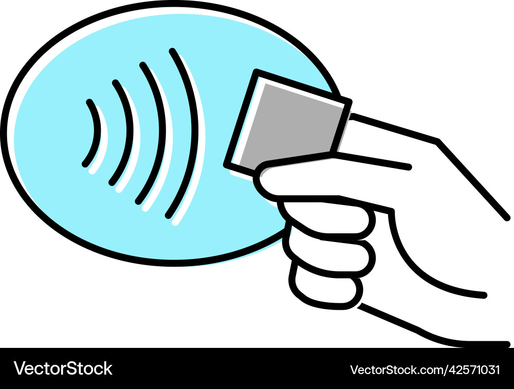 Payment contactless color icon Vector Image