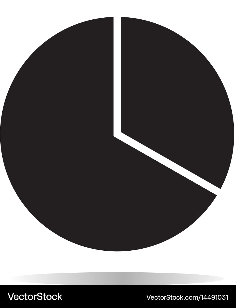 Pie Chart Icon - Simple and Clean vector image