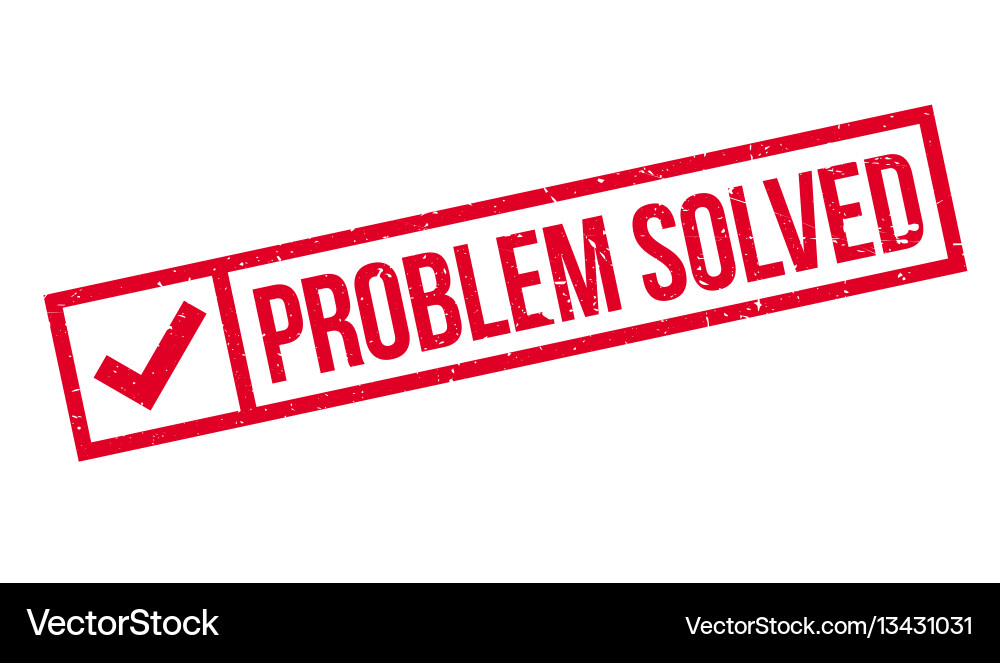 Problem Solved Stamp vector image