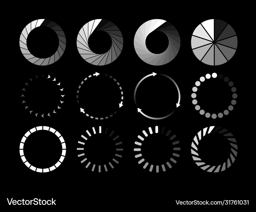 Set website loading white icon isolated Set website loading white icon isolated vector image