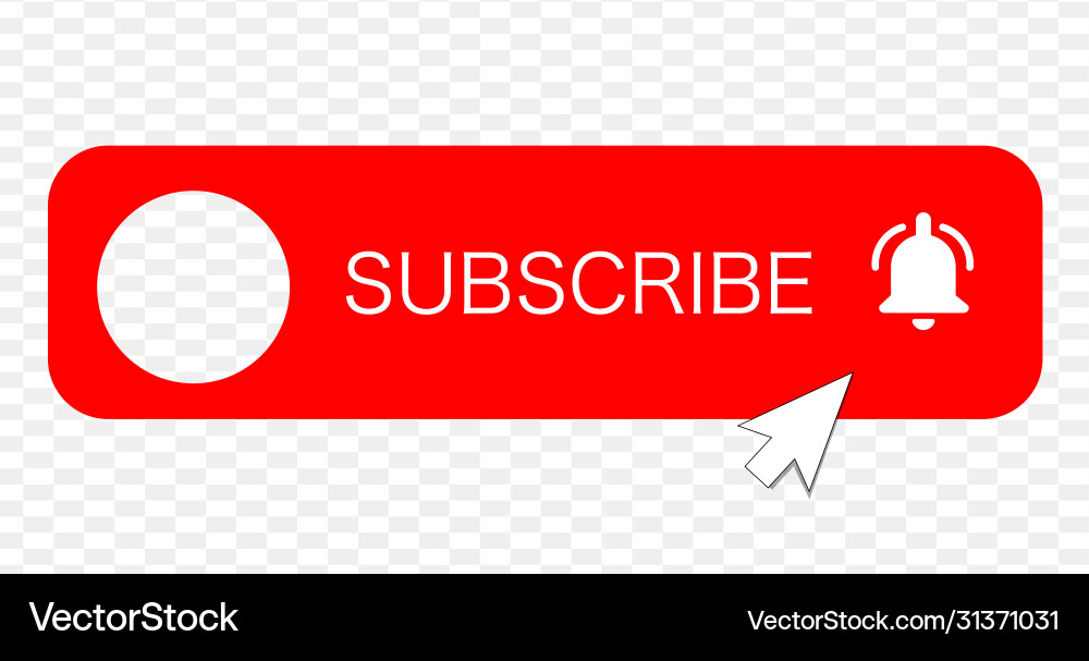 Subscribe - button red color with handon Subscribe - button red color with handon vector image