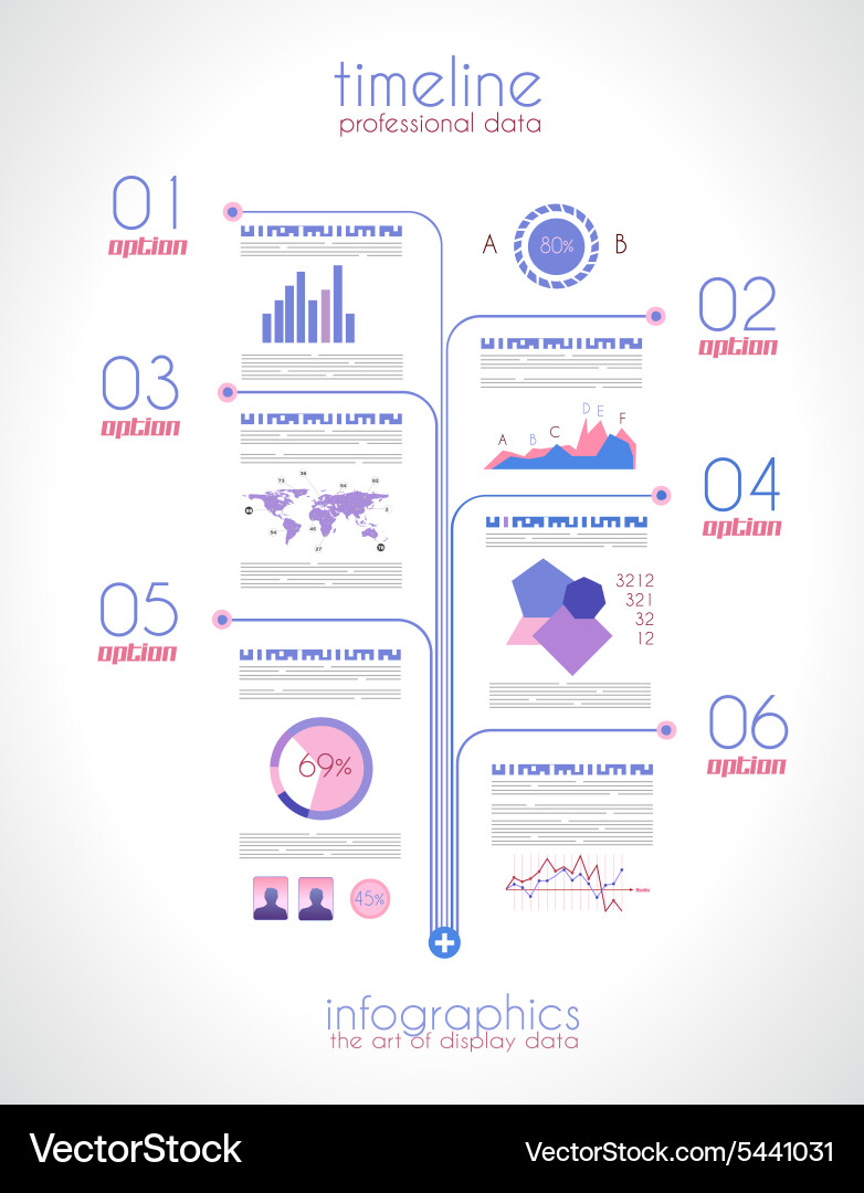 Timeline to display your data Vector Image