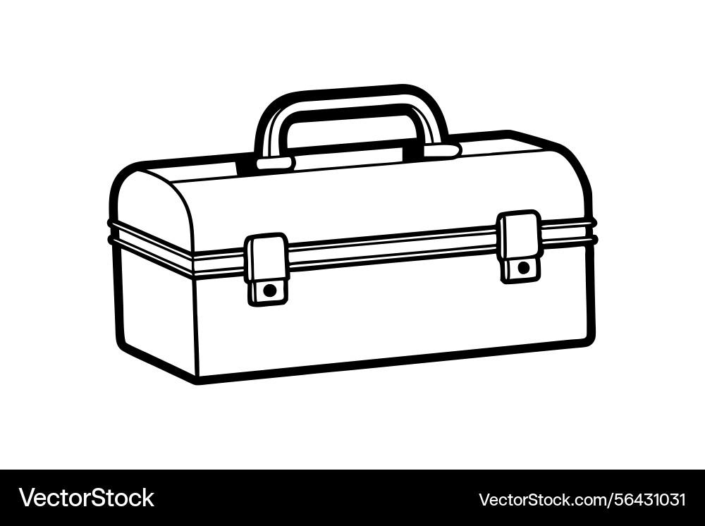Toolboxes in various styles and angles showcasing vector image