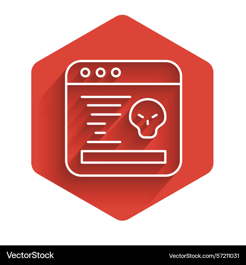 White line system bug concept icon isolated White line system bug concept icon isolated Vector Image