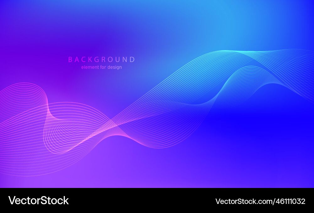 Abstract gradient background wave element Abstract gradient background wave element vector image