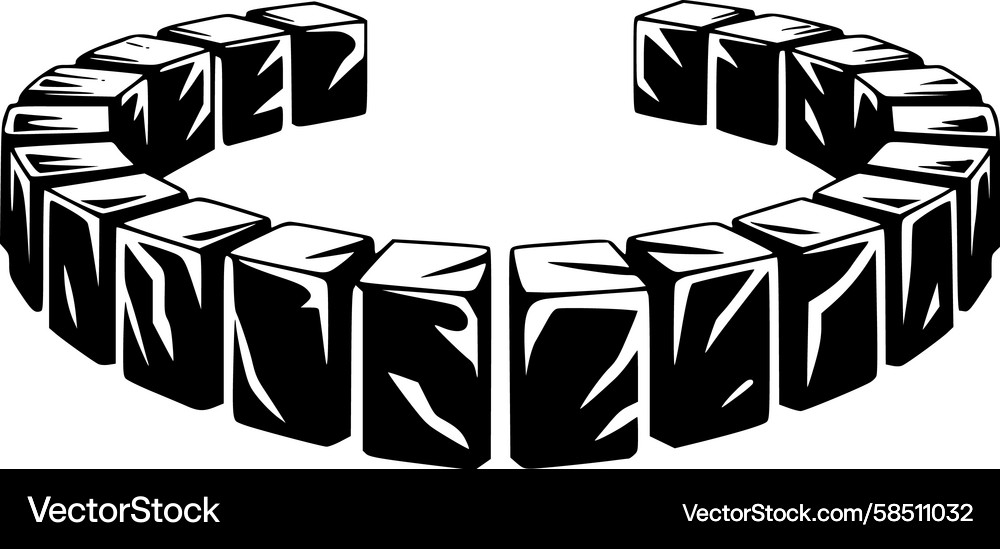 Abstract Linear Bracelet Pattern Vector Image