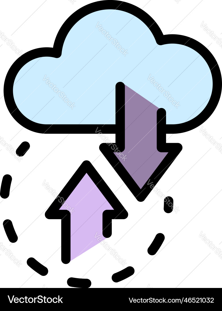 Api change data cloud icon flat vector image
