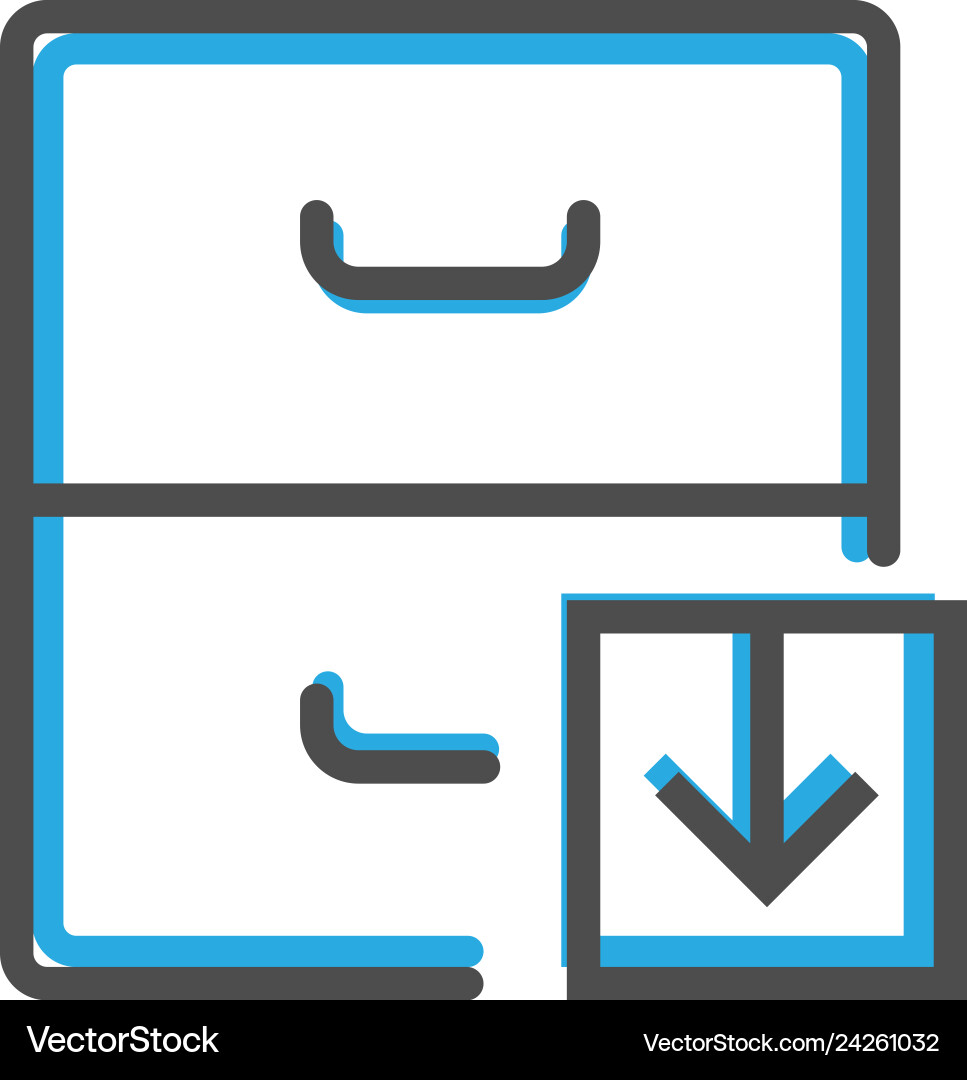 Archive icon design interaction line vector image
