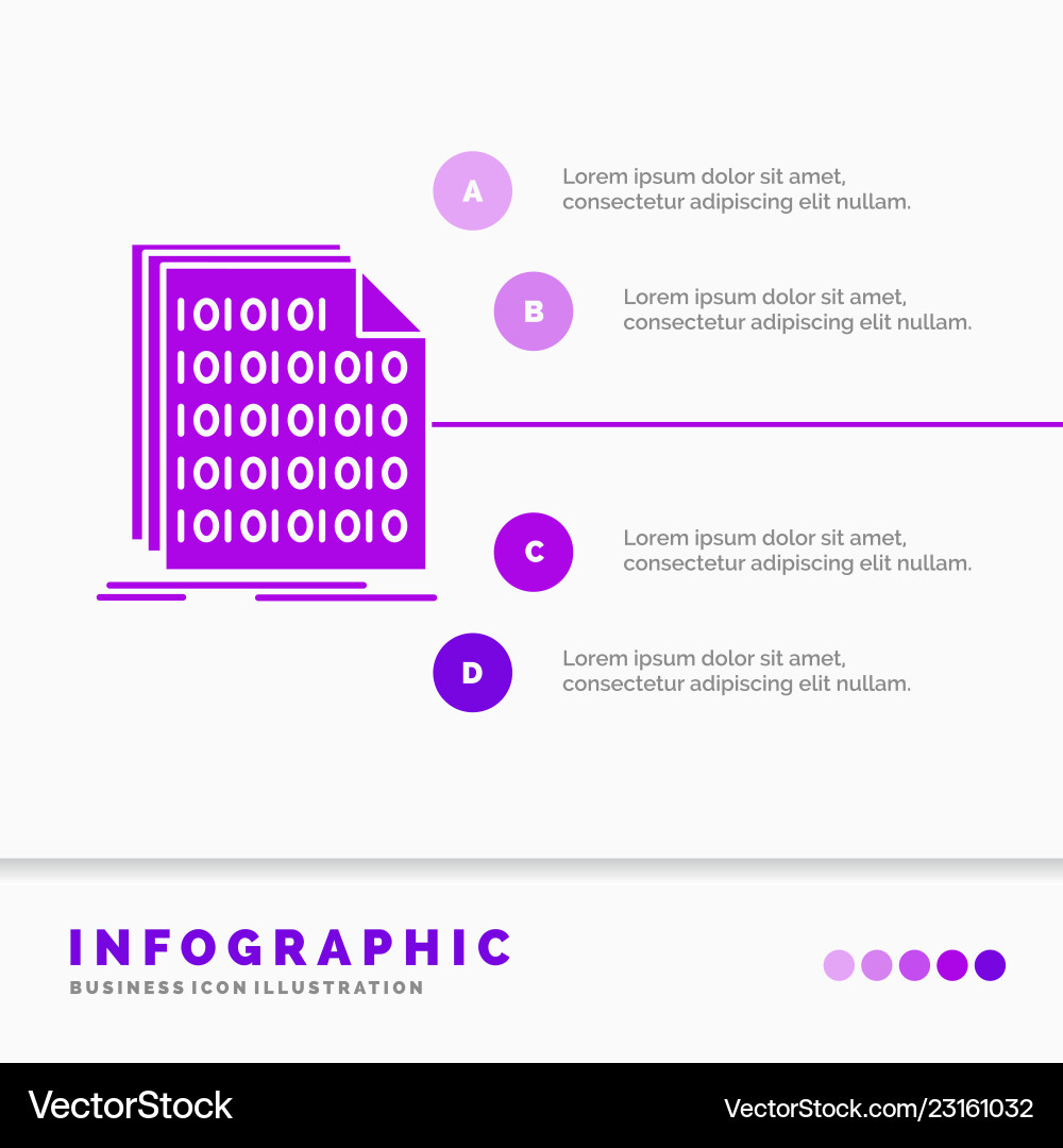 Binäre Codecodierung Datendokument Infografiken Binäre Codecodierung Datendokument Infografiken vektorbild