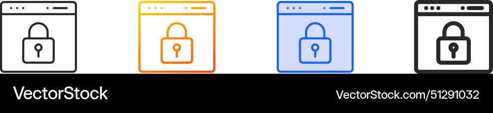 Browser iconthin linear gradient blue stroke Browser iconthin linear gradient blue stroke vector image