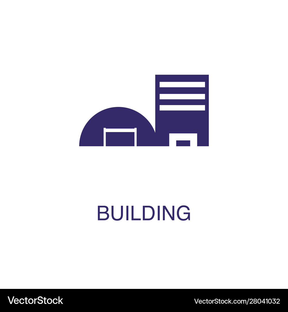 Building element in flat simple style on white vector image