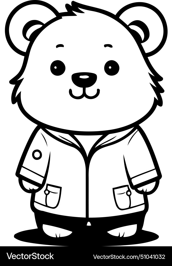 Cute panda in a lab coat cartoon Royalty Free Vector Image