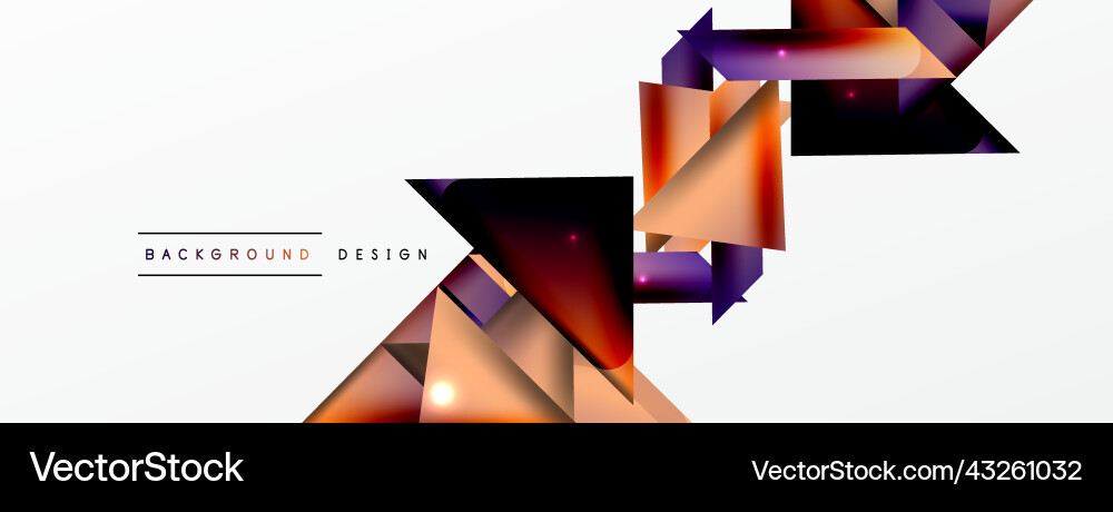 Dynamic 3d geometric abstract background Dynamic 3d geometric abstract background Vector Image