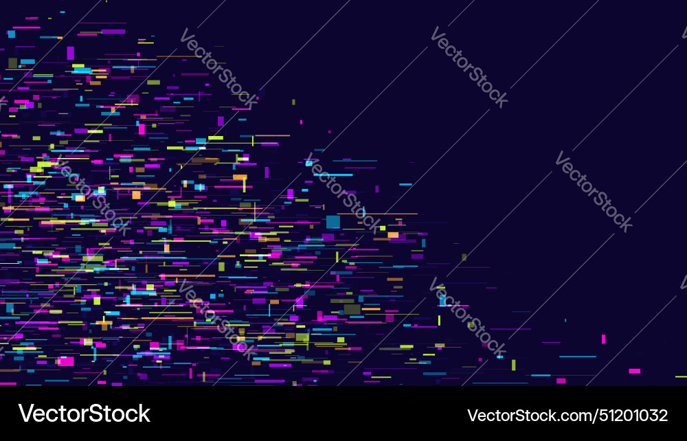 Glitch error effect digital background Royalty Free Vector