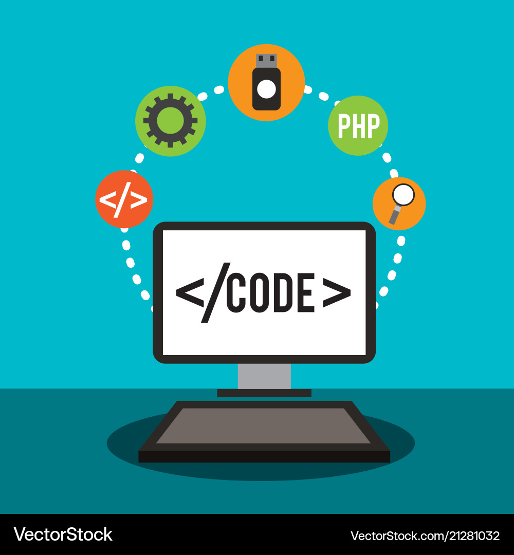 Program coding website Program coding website Vector Image