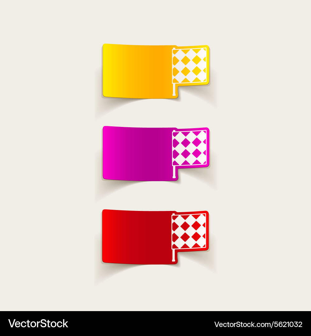 Realistic design element linesman flag Vector Image