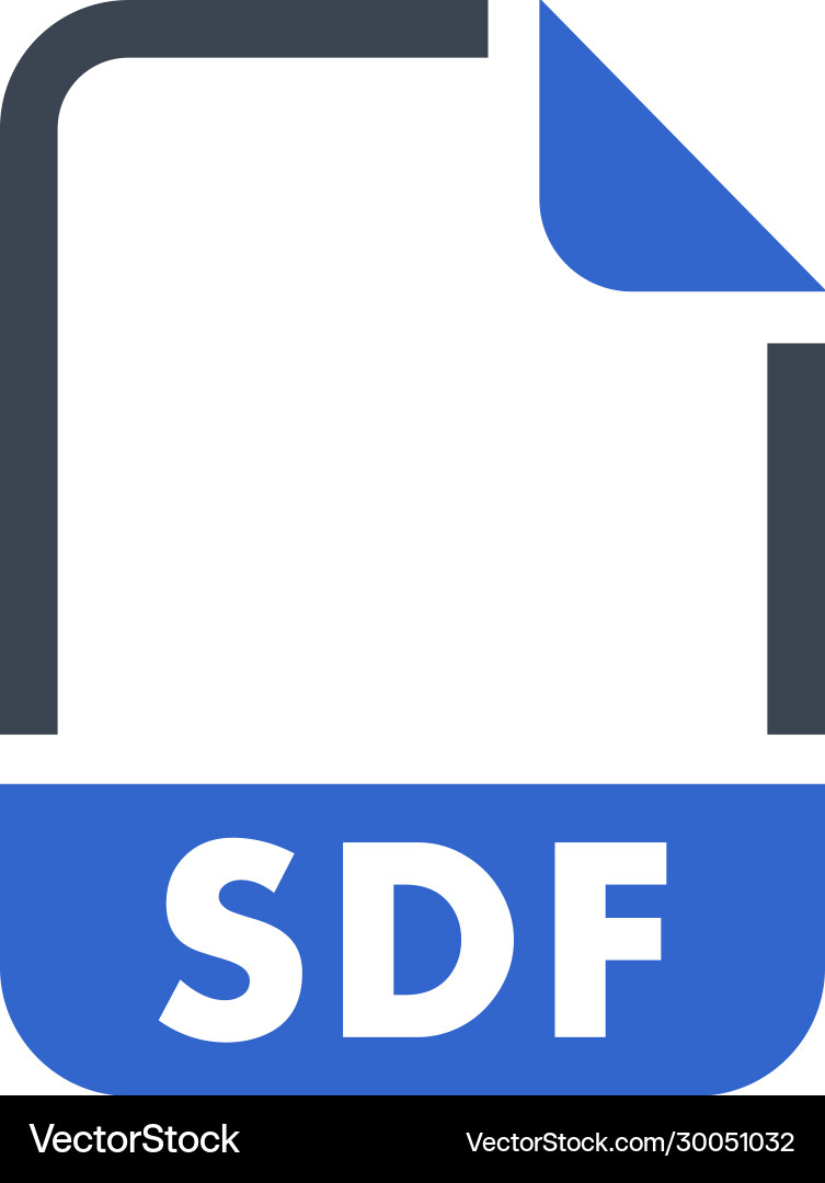 Sdf file format icon Vector Image