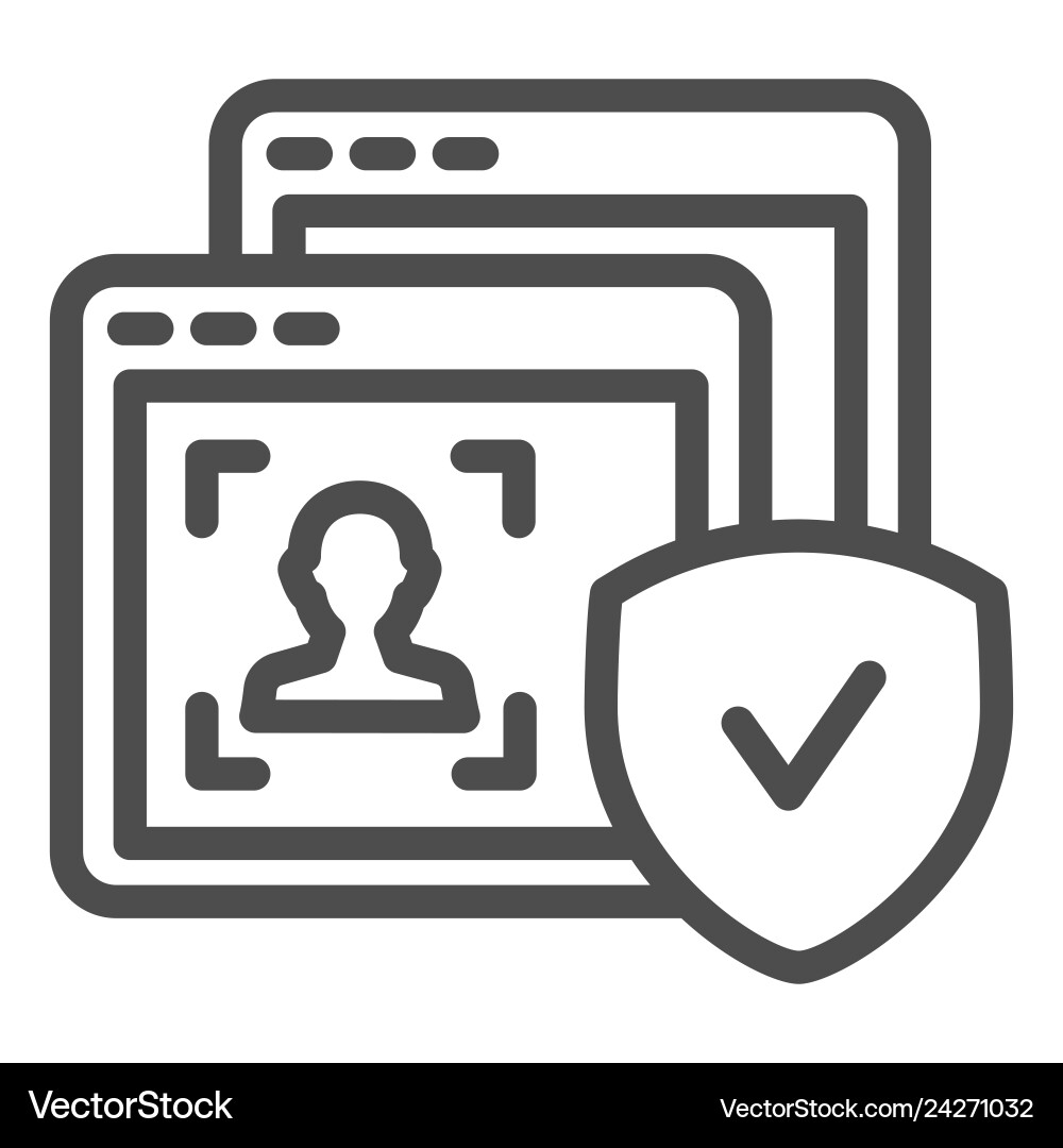 Sign up page window line icon web Sign up page window line icon web vector image