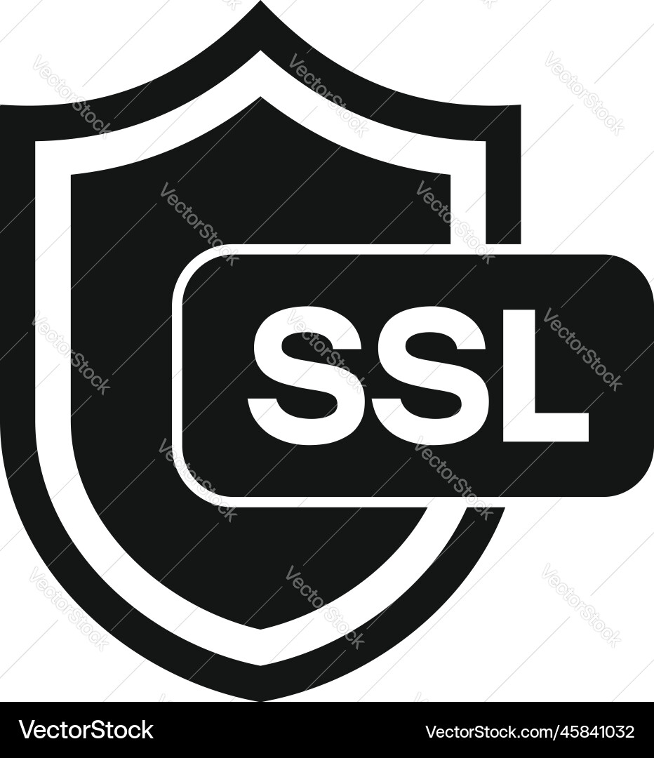 Ssl certificate shield icon simple safe Ssl certificate shield icon simple safe vector image