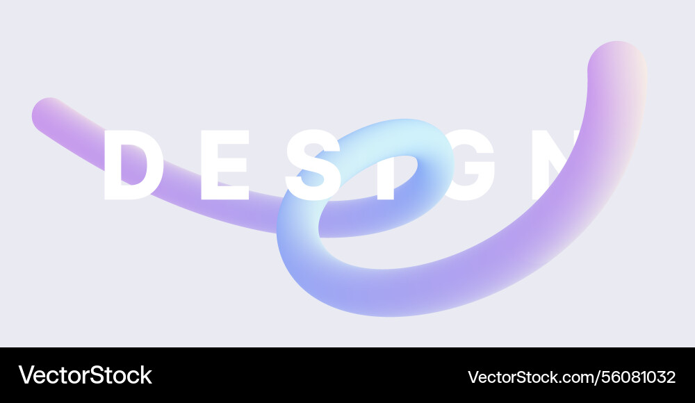 Template with colorful gradient squiggles shapes vector image
