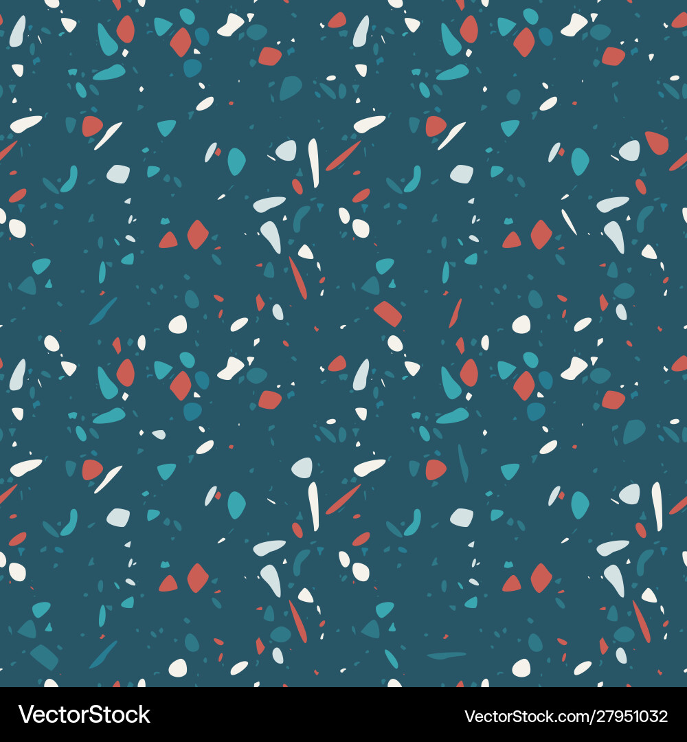 Terrazzo seamless pattern design Royalty Free Vector Image