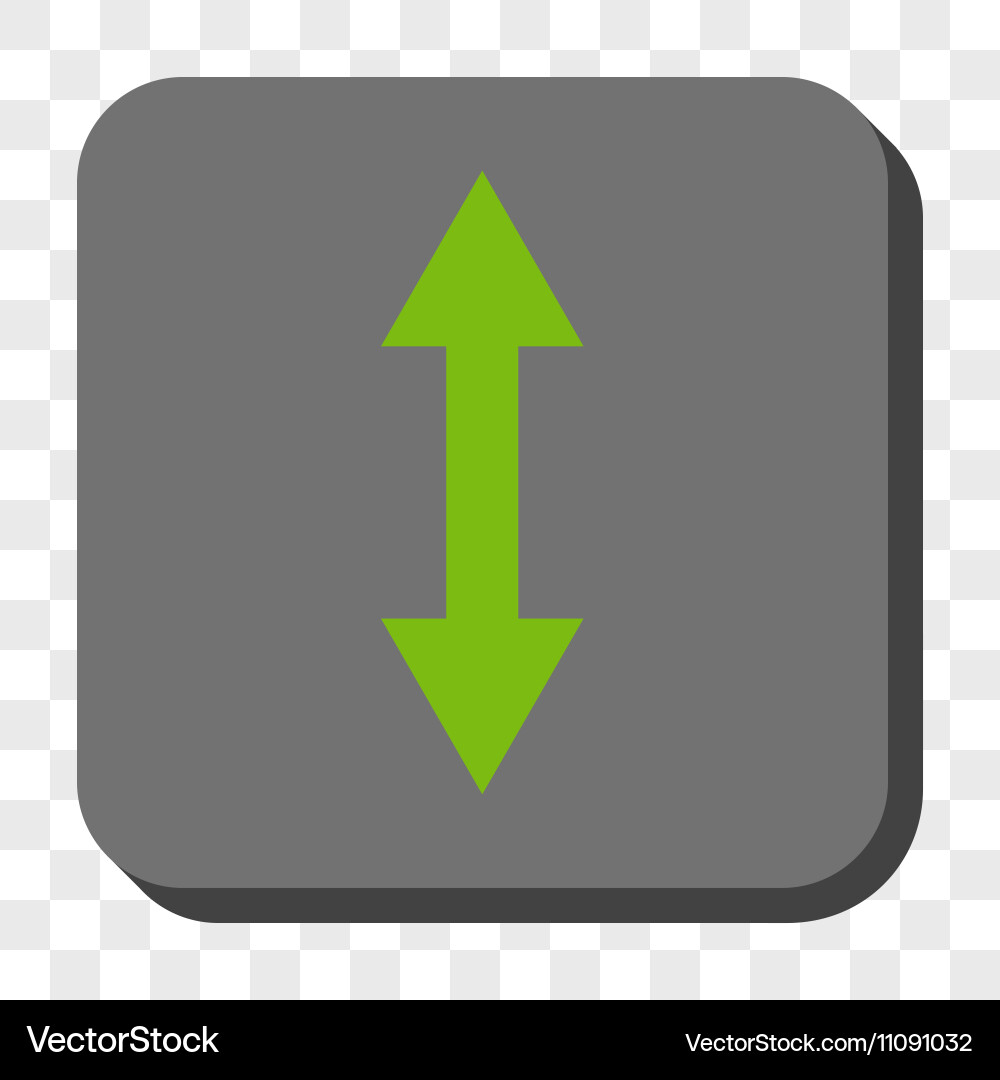 Vertical flip rounded square button vector image