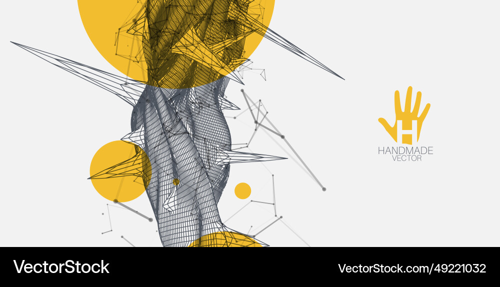 Wireframe Wissenschaft Hintergrund mit Plexus-Effekt Wireframe Wissenschaft Hintergrund mit Plexus-Effekt Vektorbild