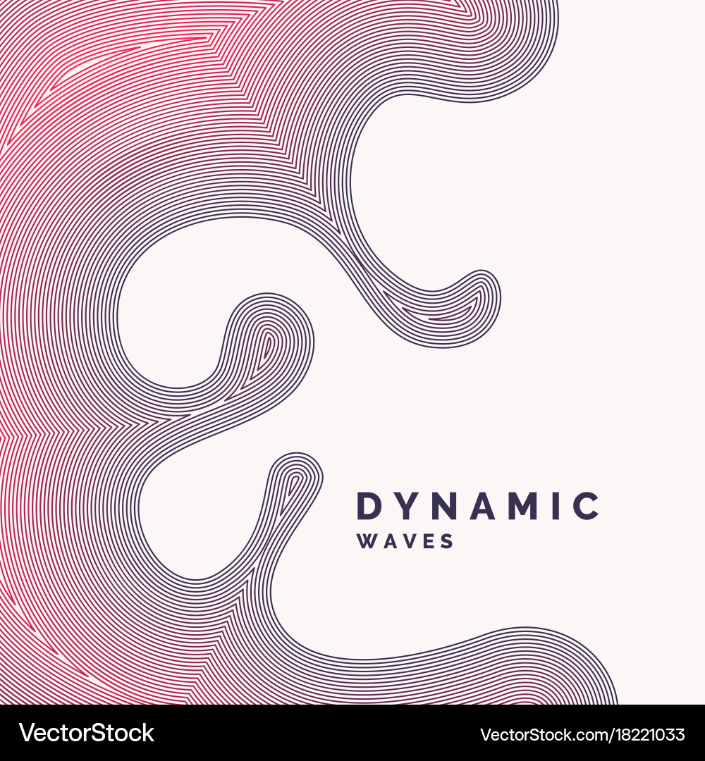 Abstract Dynamic Waves Background vector image