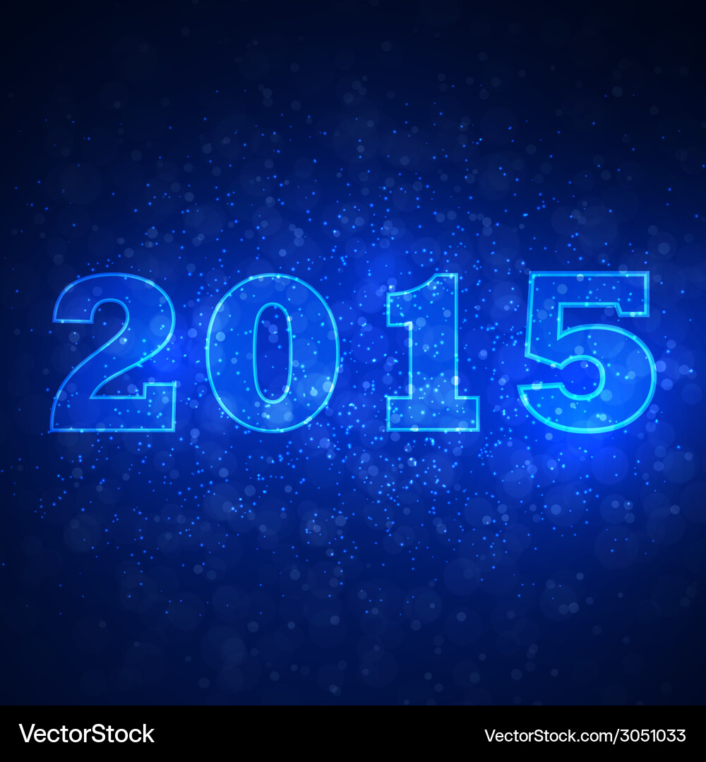 Abstract space background with 2015 Vector Image
