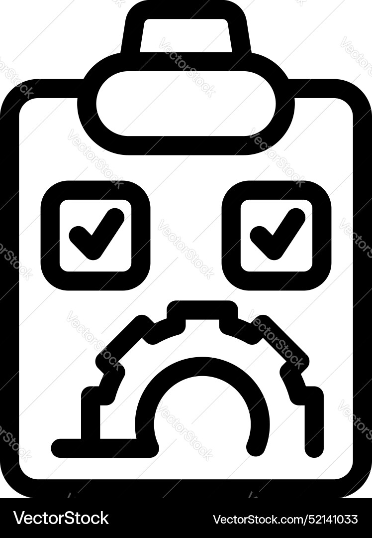 Clipboard showing checkmarks representing project Clipboard showing checkmarks representing project vector image