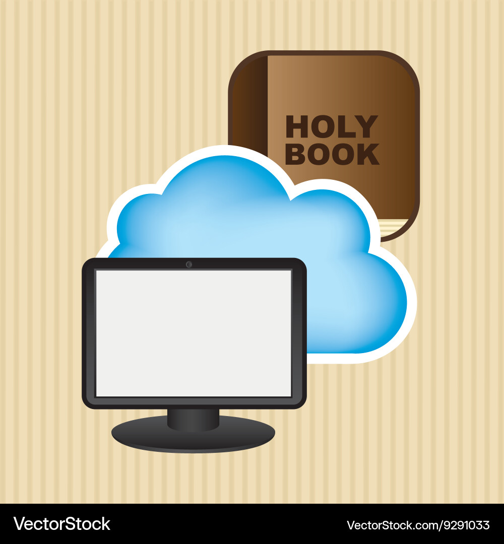 Cloud computing design vector image