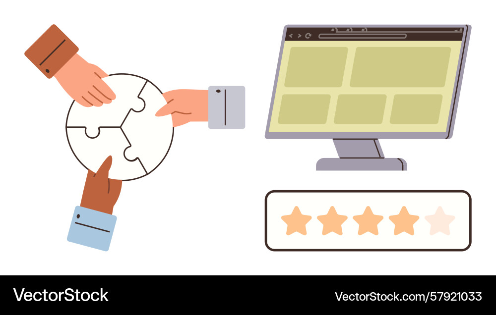 Collaborative problem-solving customer feedback Vector Image