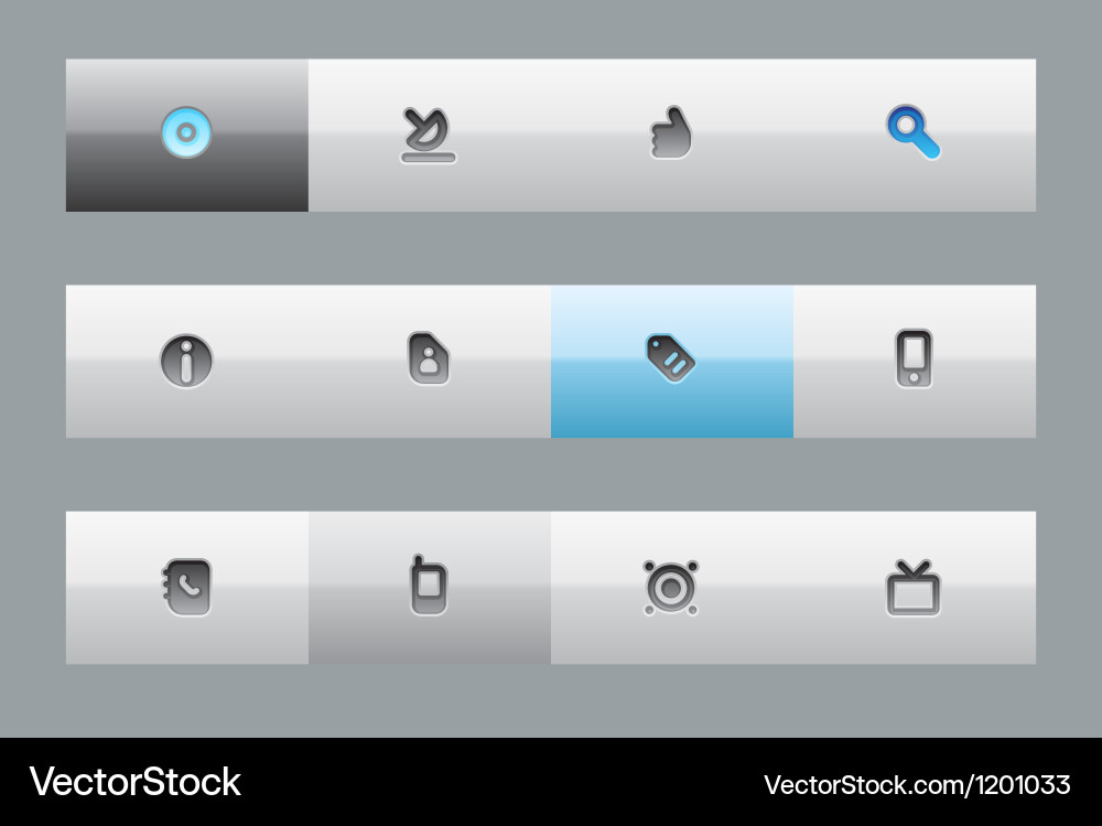 Digital Interface Buttons vector image