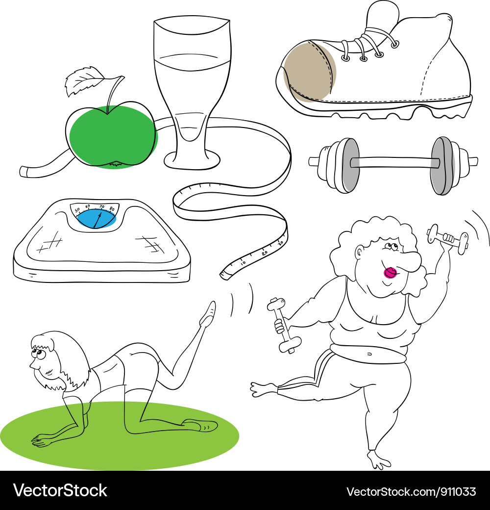 Fitness-Sammlung Vektorbild