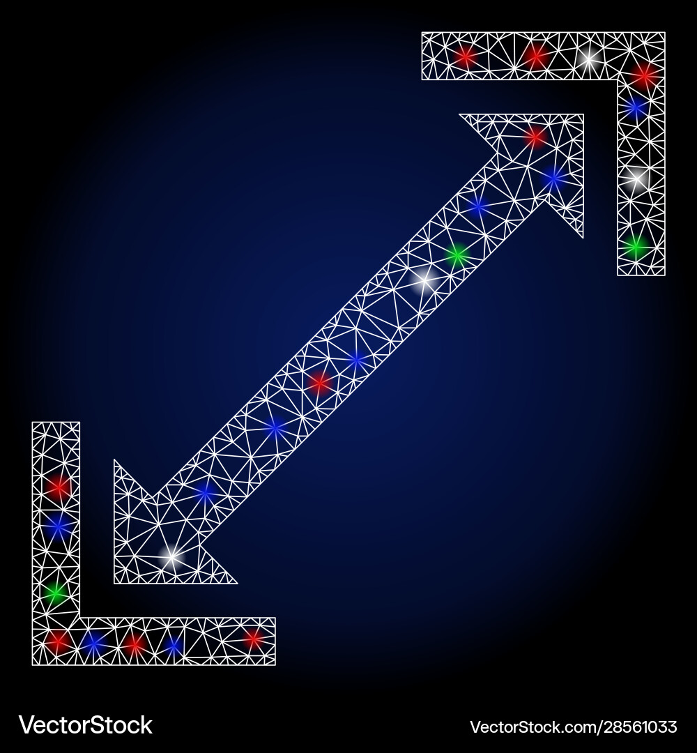 Flare mesh network scalability with spots Flare mesh network scalability with spots vector image