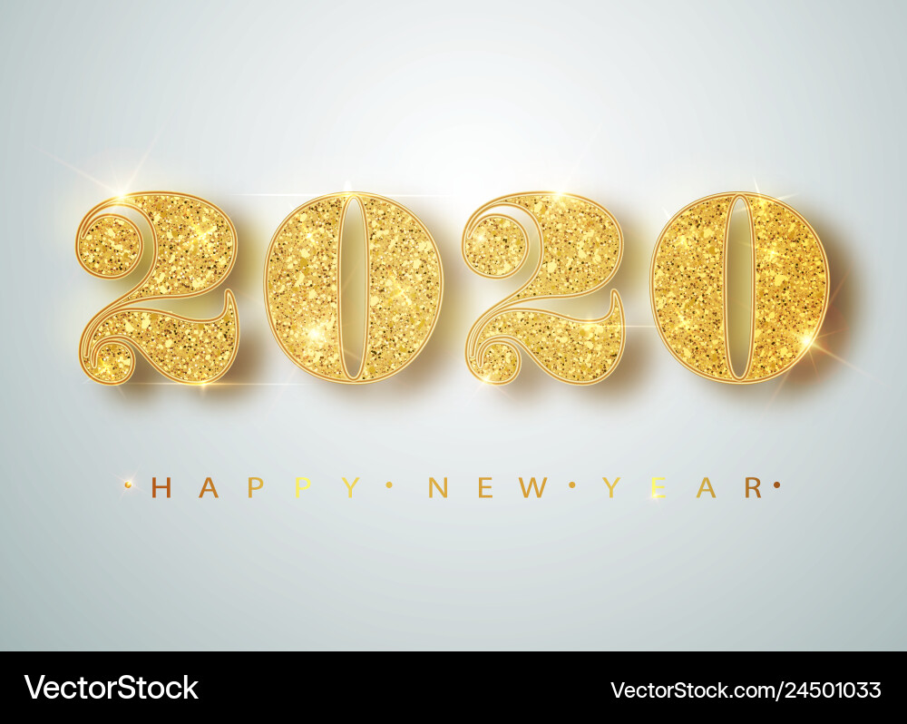 Happy new 2020 year holiday Happy new 2020 year holiday vector image